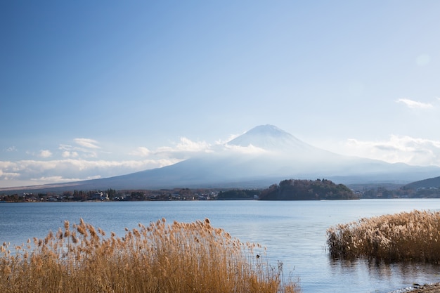 Berg fuji kawaguchigo-meer