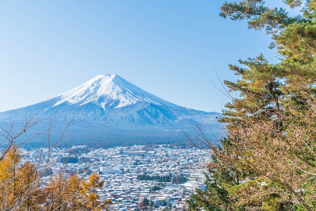 Foto berg fuji san in kawaguchiko