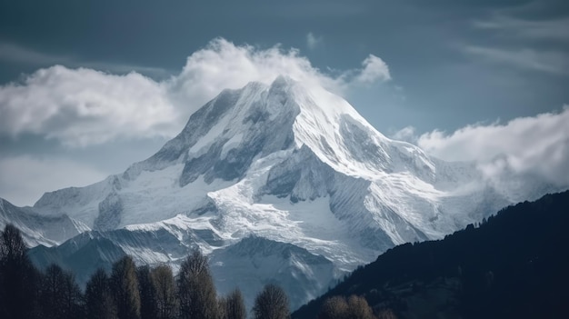 Berg tijdens de winter