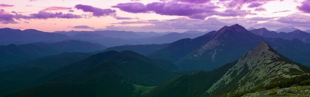 Berg zonsondergang