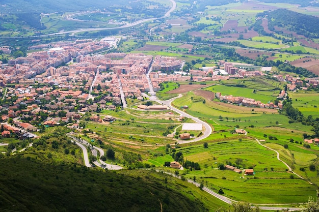 Berga area from mount in  Pyrenees