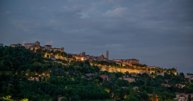 Bergamo medieval city fortified by Venetian walls