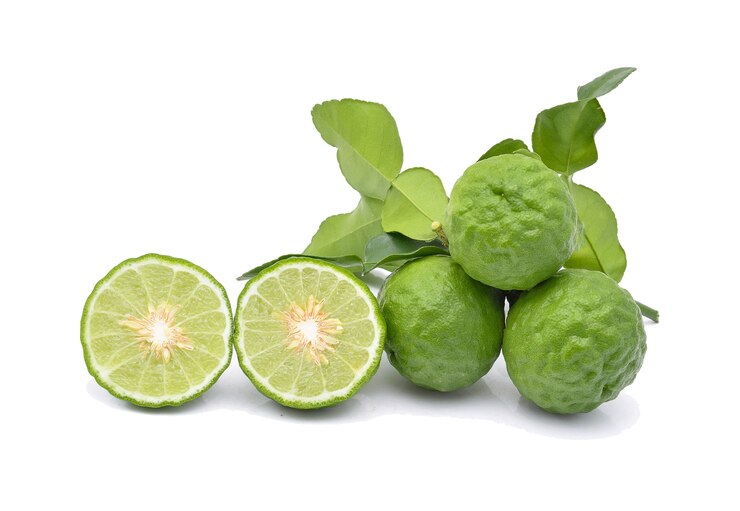 Photo bergamot 과일은 흰색에 격리