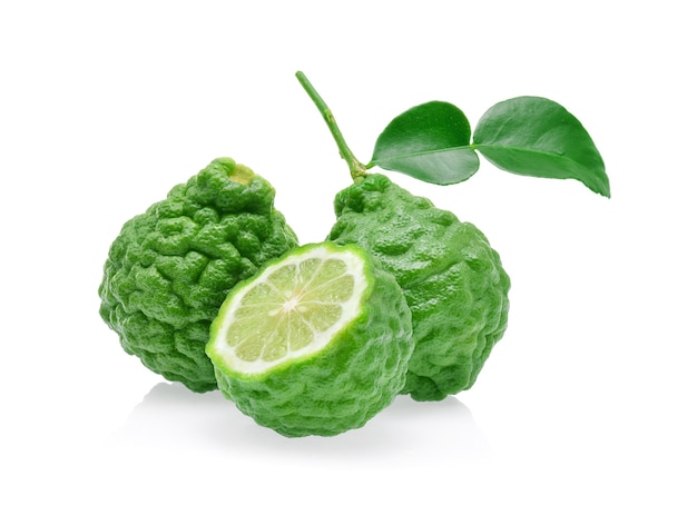 Bergamot 과일 흰색 배경에 고립