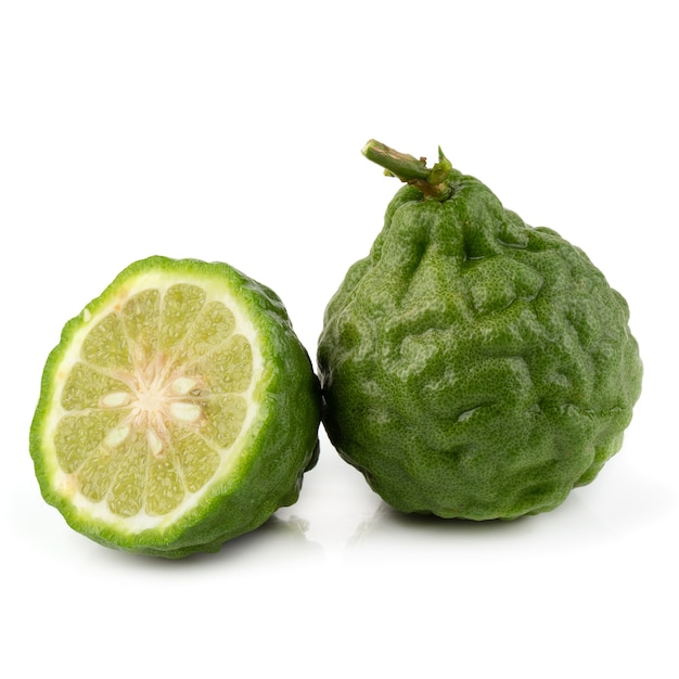 bergamot fruit isolated on a white background.