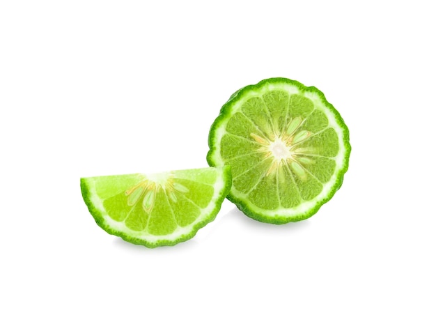 Bergamot fruit on a white background