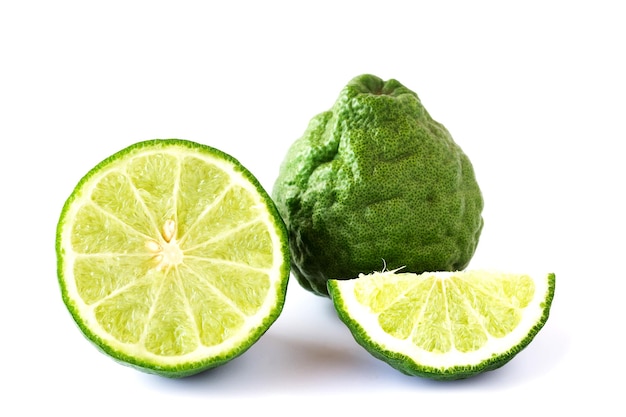 Bergamot fruit on a white background