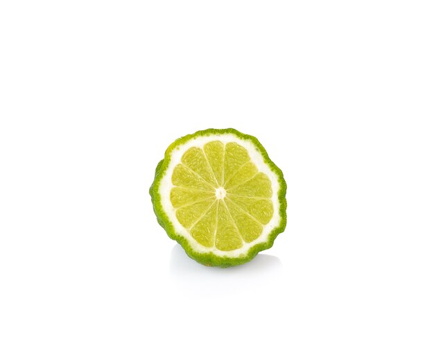 Bergamot fruit on white wall