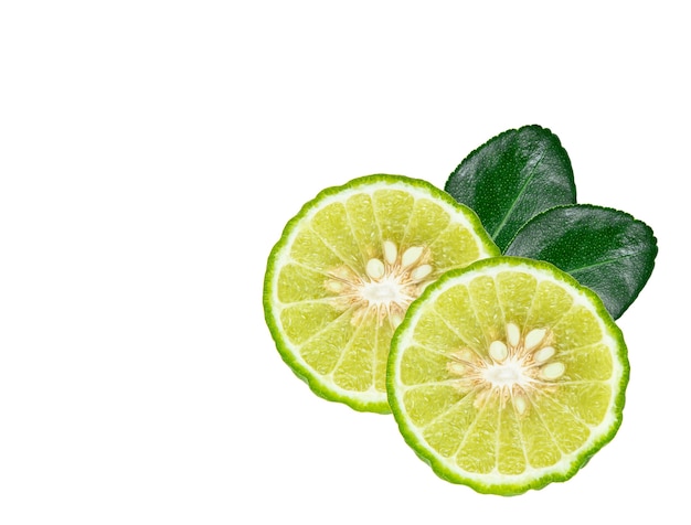 Bergamot 흰색 배경에 고립