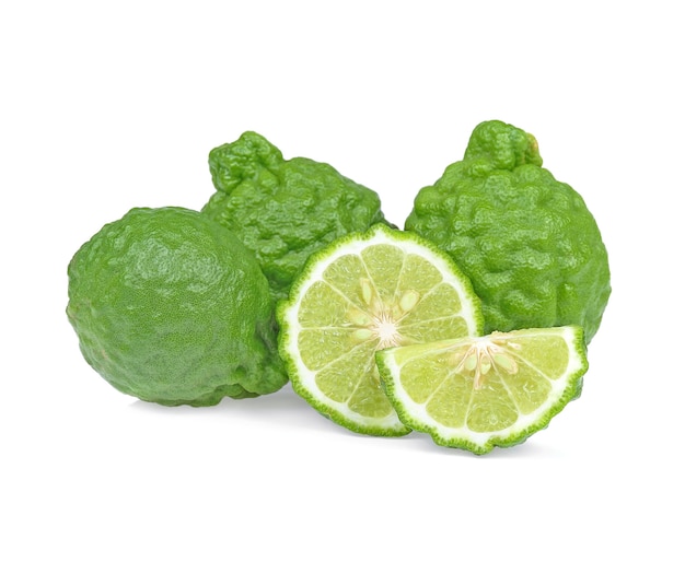 Bergamot isolated on the white background .