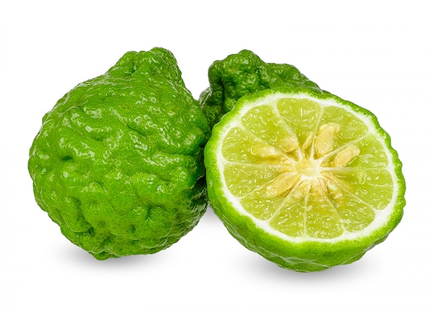 클리핑 패스와 함께 흰색 절연 Bergamot