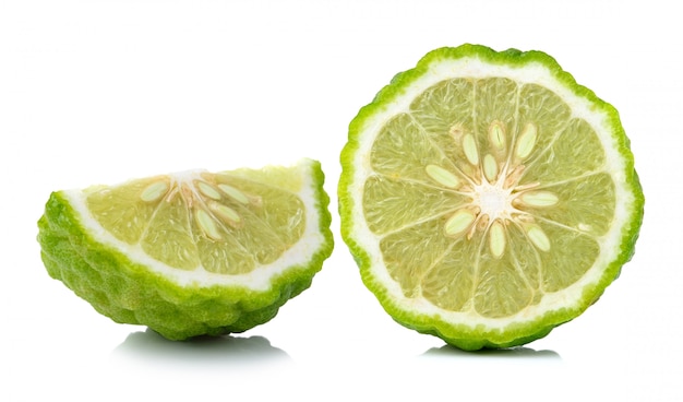 Bergamot segment geïsoleerd