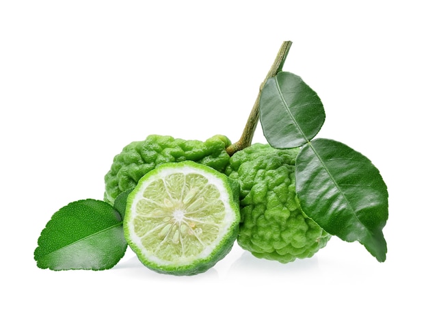 Bergamot on white background