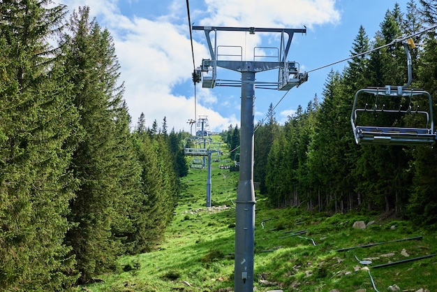 Bergen met open kabelbanen lift karpacz polen