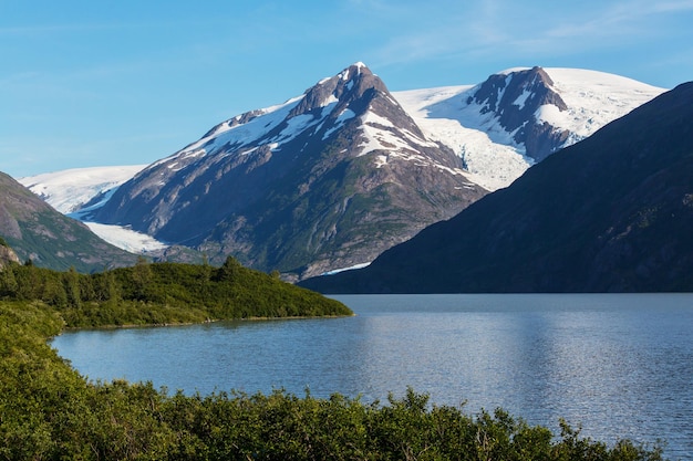 Bergen van Alaska in de zomer