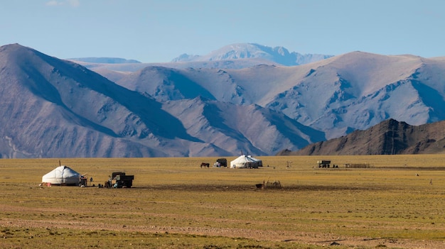 Bergen van het nomadenleven in West-Mongolië