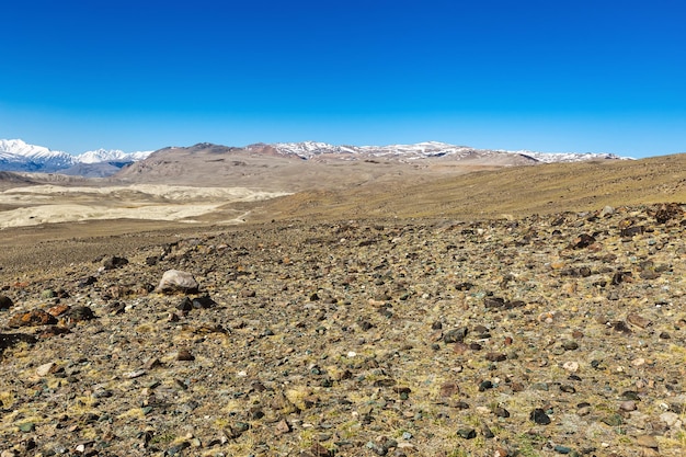 Bergen van KyzylChin Luna maanlandschap in Altai Republiek Rusland Natuuromgeving landmark