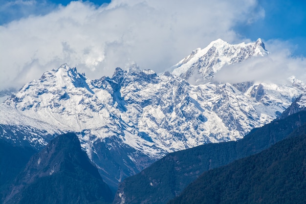 Bergenpieken in Noord-Sikkim, India