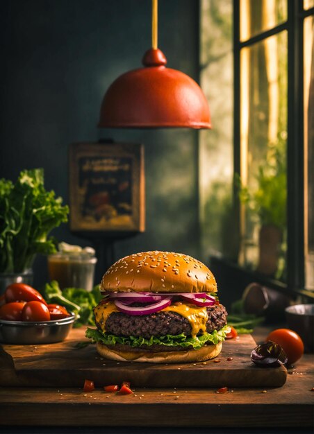 Photo berger for breakfast lunchtime sunlight in a fresh garden and kitchen