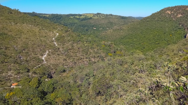 Berglandschap bij chapada dos veadeiros nationaal park in goias brazilië