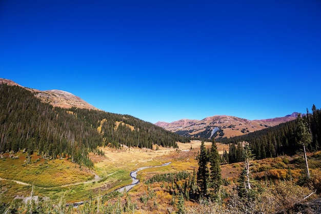 Foto berglandschap in colorado rocky mountains, colorado, verenigde staten.
