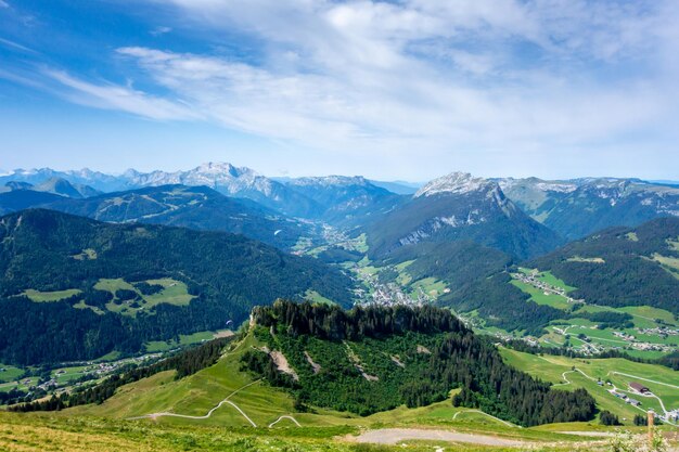 Berglandschap in de Grand-Bornand, Haute-savoie, Frankrijk