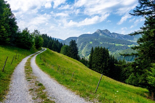 Berglandschap in de Grand-Bornand, Haute-savoie, Frankrijk