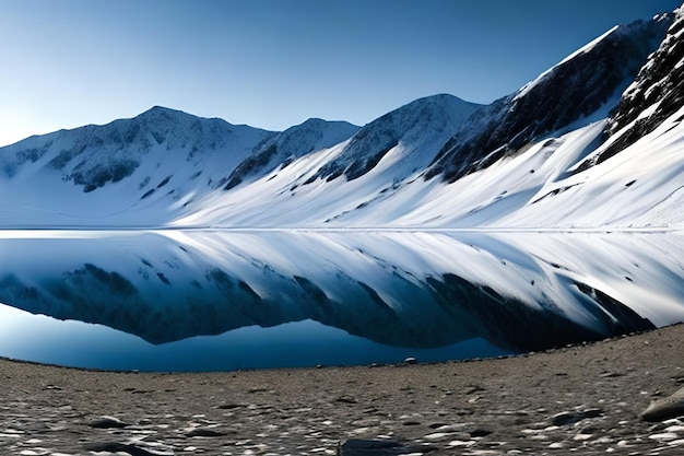 Berglandschap Meer en groot panorama