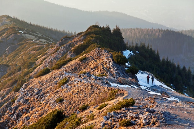 Berglandschap met rotspad