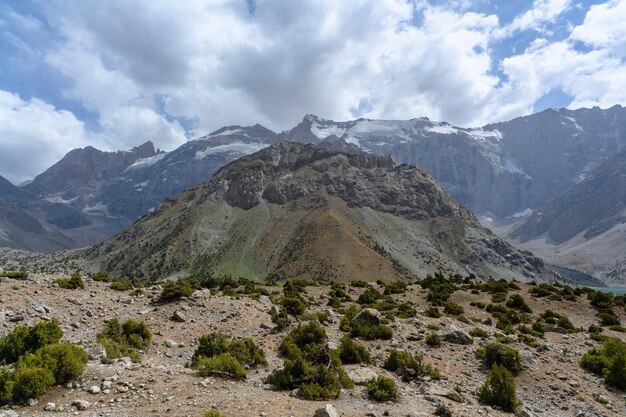 Foto berglandschap van de fanbergen