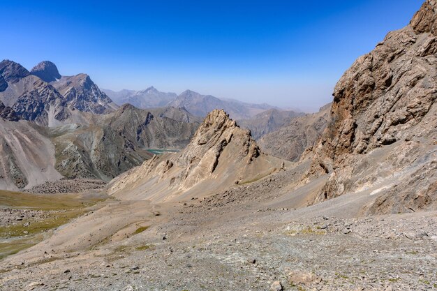 Foto berglandschap van de fanbergen