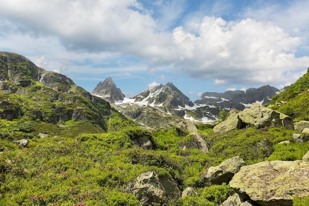 Berglandschap van Sustenpass in de Zwitserse Alpen