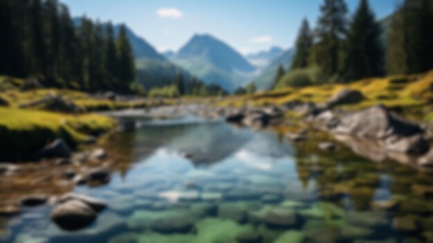 Berglandschappen, meren en bergen, uitgestrekte panorama's met samenvattingen van vissende mensen