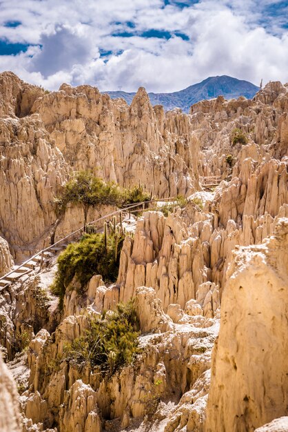 Bergpad in Moon Valley, Bolivia