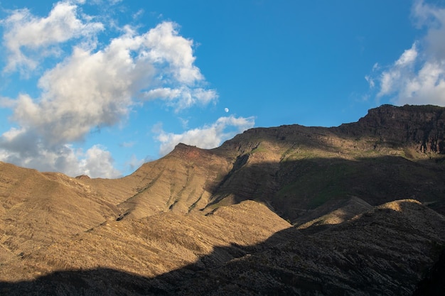 Bergpanorama. Prachtige bergen op het eiland Gran Canaria Spanje