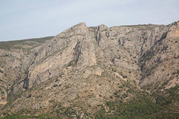 Bergtoppen in Aixorta Range, Guadalest, Alicante, Spanje