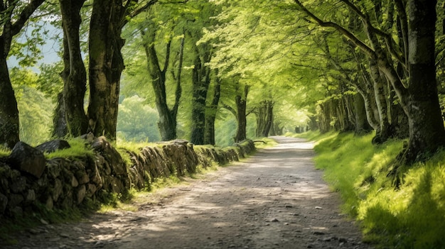 Bergweg Landschap met rotsen zonnige hemel met wolken en prachtige asfaltweg