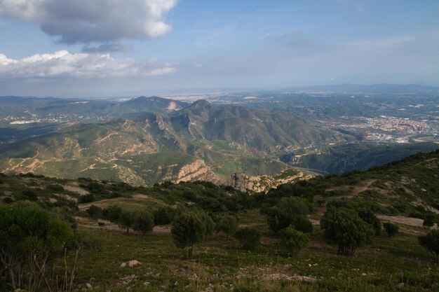 Bergzicht hemel met wolken zomer bergen groen