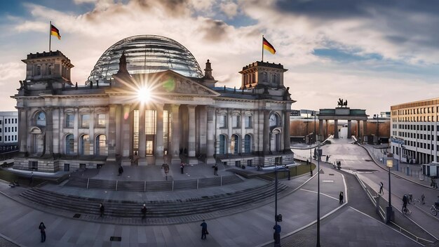 Photo berlin germany reichstag building panorama