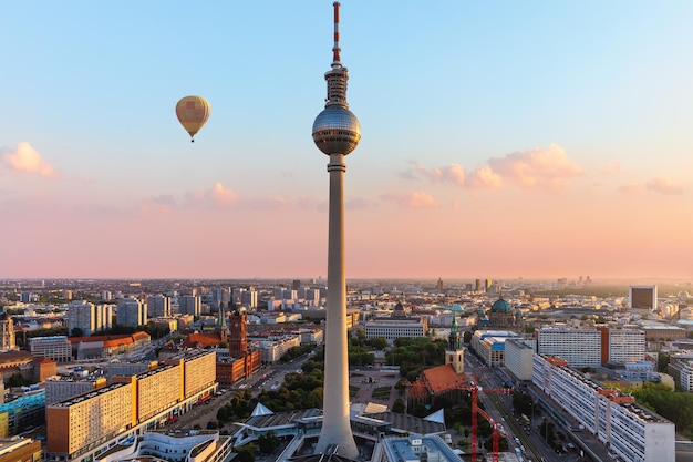 Berlin TV tower wonderful aerial panorama Germany