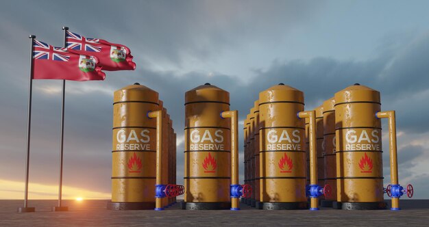 Foto riserva di gas delle bermuda serbatoio di stoccaggio del gas delle bermuda serbatoio di gas naturale