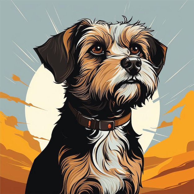 bernese mountain dog illustration