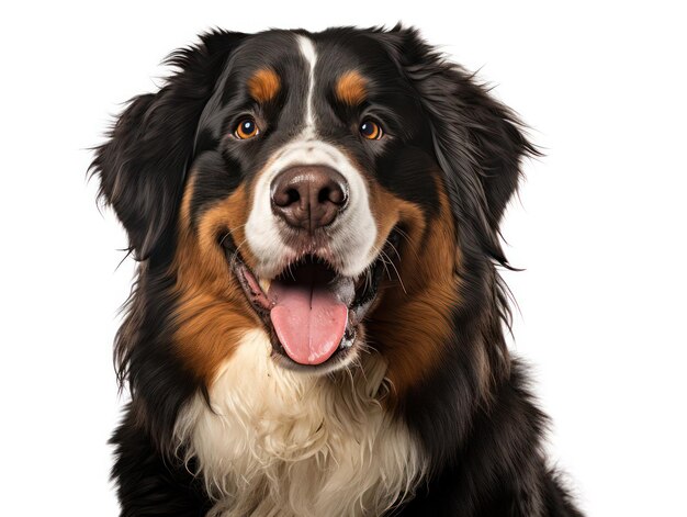 Photo bernese mountain dog studio shot isolated on clear background generative ai