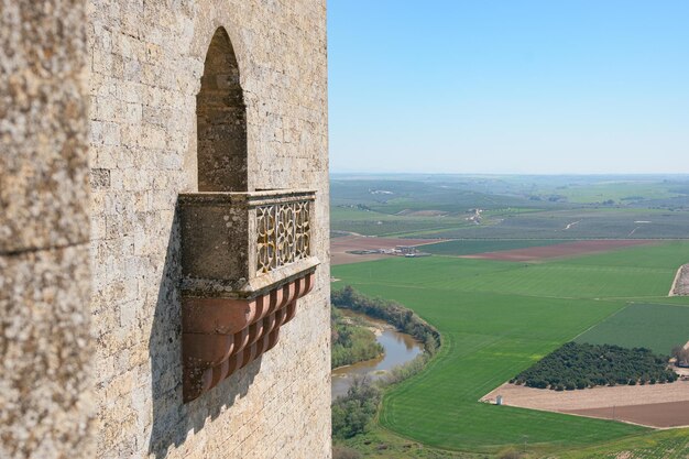 Beroemde balkon van het kasteel van Almodovar del Rio Andalusië Spanje