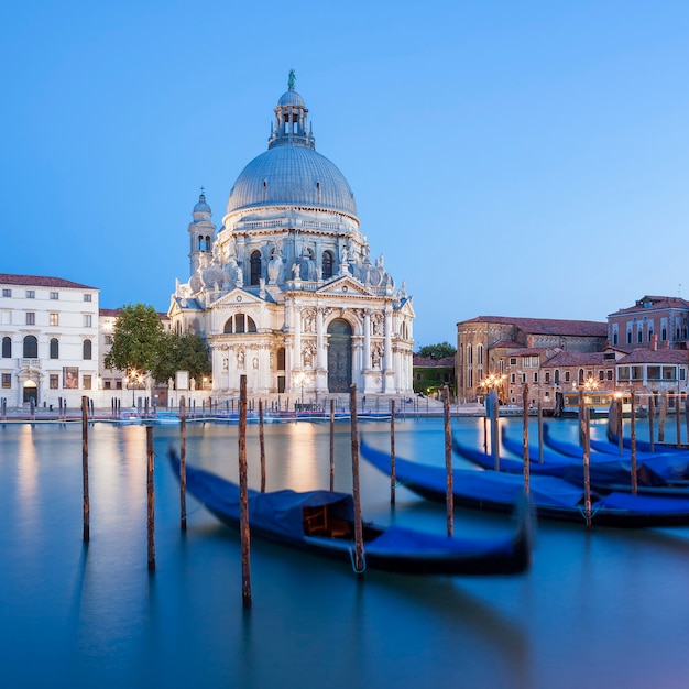 Beroemde basilica di santa maria della salute en gondel.