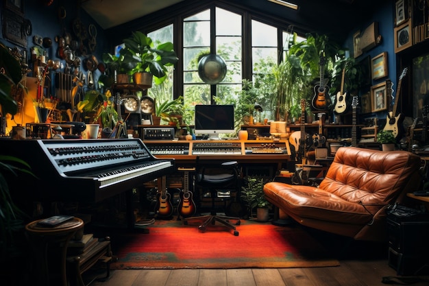 Beroemde muziekartiesten Home Studio Generatieve AI