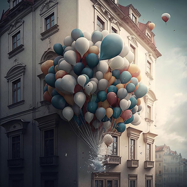 Berraschung mit Luftballons