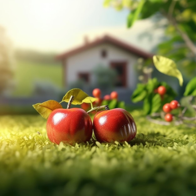 Berries Fruit with garden background