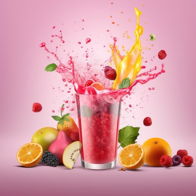 Berries Juice with studio background