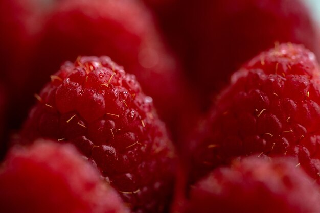 Berries macro shot.Raspberries for decoration.Healthy food on berries.Sale of raspberries.Berry farm